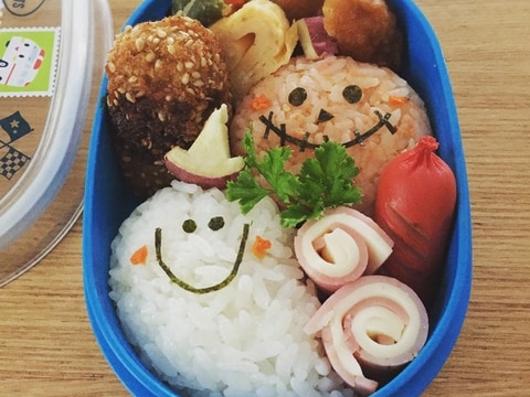 簡単おにぎりでハロウィンお弁当